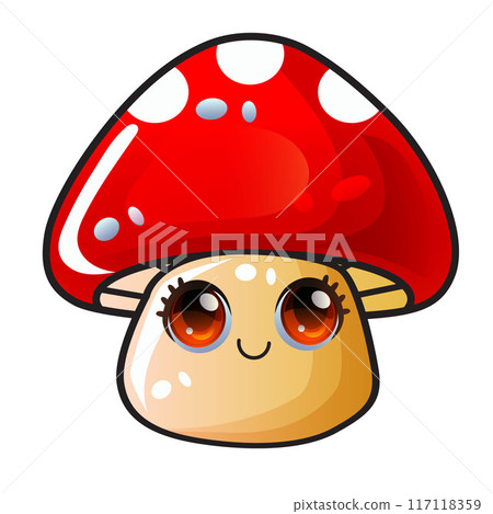 gradient mushroom cartoon sticker gradient mushroom cartoon sticker 117118359