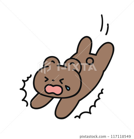 可愛的小熊跌倒了 117118549