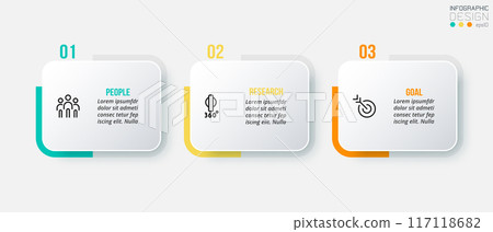 Infographic template business concept with 3 steps. Infographic template business concept with 3 steps. 117118682