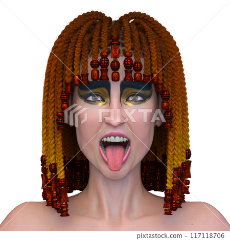 克莉奧佩特拉化妝的女人 117118706