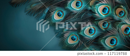 Beautiful Stylish Design Background With Colorful Peacock Feathers Beautiful Stylish Design Background With Colorful Peacock Feathers 117119788