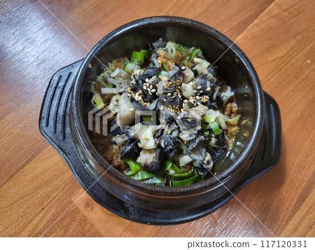 freshwater snail soybean paste korea food 117120331