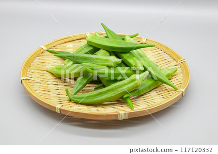 漏勺裡的秋葵,一堆夏季蔬菜 漏勺裡的秋葵,一堆夏季蔬菜 117120332