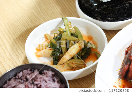 korean meal steam purple rice korean meal steam purple rice 117120868