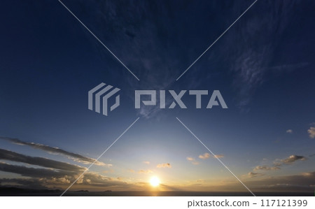 A refreshing blue sky and a variety of clouds in the evening, winter, ultra-wide-angle, sky-focused, 231215pm A refreshing blue sky and a variety of clouds in the evening, winter, ultra-wide-angle, sky-focused, 231215pm 117121399