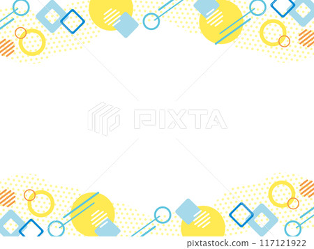 清爽幾何圖案上下邊框背景，尺寸比例4:3 117121922