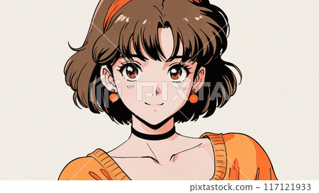 復古可愛的女孩穿著萬聖節風格的衣服 復古可愛的女孩穿著萬聖節風格的衣服 117121933