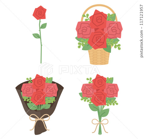 Red rose bouquet set Red rose bouquet set 117121957