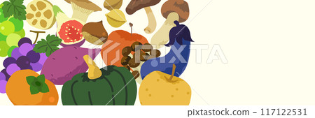 Autumn taste banner _ vector material copy space no text Autumn taste banner _ vector material copy space no text 117122531