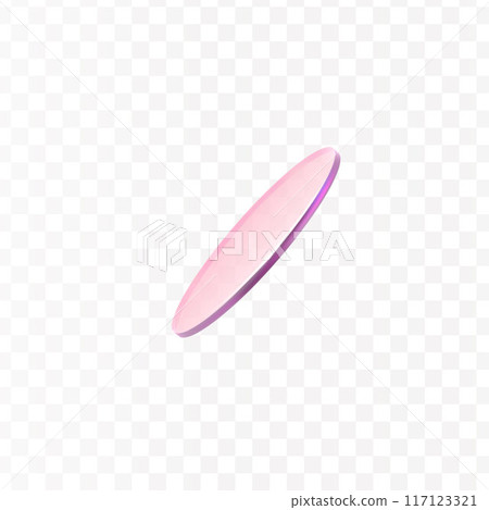 Pink 3D glass circle icon vector illustration. 117123321