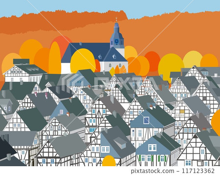 Freudenberg, Germany, Autumn scenery Freudenberg, Germany, Autumn scenery 117123362
