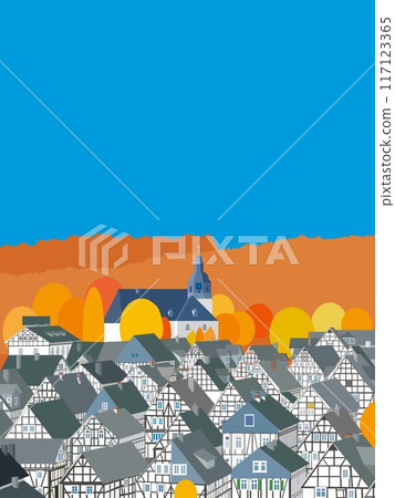 Freudenberg, Germany, Autumn scenery 117123365