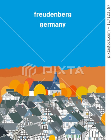 Freudenberg, Germany, Autumn scenery 117123367