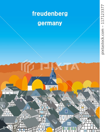 Freudenberg, Germany, Autumn scenery 117123377