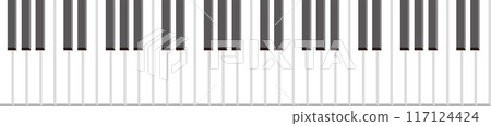 從上方看鋼琴鍵的向量圖成為無縫模式 從上方看鋼琴鍵的向量圖成為無縫模式 117124424