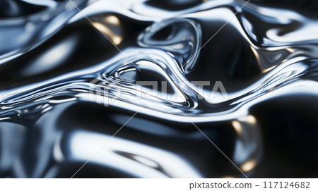 metal fluid smooth reflection ripple 117124682
