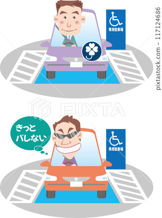 Traffic Safety <Disabled Person Marks (Four-Leaf Clover Mark) and Parking Spaces for the Disabled (Compassionate Parking) 117124686