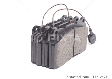 Auto brake pads isolated on white background Auto brake pads isolated on white background 117124710