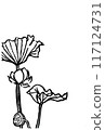 Eraser stamp lotus flower 117124731