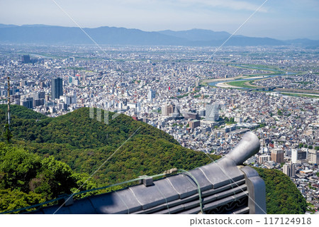 「岐阜城」從天守閣展望台眺望岐阜市街景 117124918