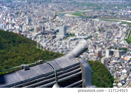 「岐阜城」從天守閣展望台眺望岐阜市街景 「岐阜城」從天守閣展望台眺望岐阜市街景 117124925