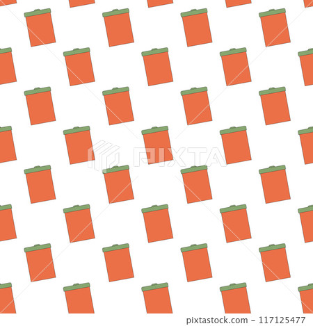 Christmas presents seamless pattern. Happy New Year simple surface design background. Vector outline flat illustration. 117125477