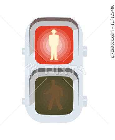 Pedestrian traffic light (red light) Pedestrian traffic light (red light) 117125486