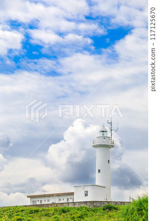 "Aomori Prefecture" Summer sky and Samekado Lighthouse "Aomori Prefecture" Summer sky and Samekado Lighthouse 117125670