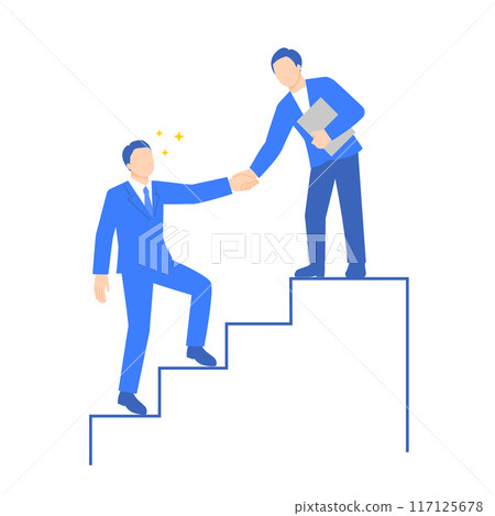 導師伸出援手並支持成功的插圖| 導師伸出援手並支持成功的插圖| 117125678