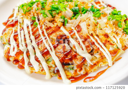 Homemade octopus okonomiyaki 117125920