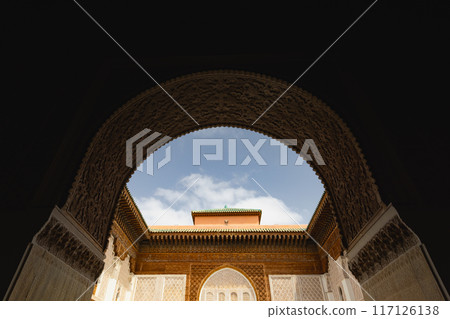 The Ben Youssef Medersa is an Islamic college in Marrakesh, Morocco 117126138