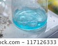 Electroplating experiment in chemistry laboratory. 117126333
