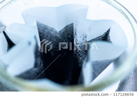 Electroplating experiment in chemistry laboratory. Electroplating experiment in chemistry laboratory. 117126656