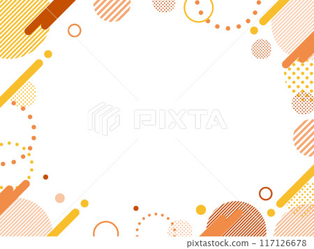 Autumn orange and yellow pop frame background Autumn orange and yellow pop frame background 117126678