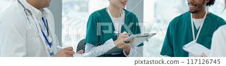 Doctors Making Notes At Meeting 117126745