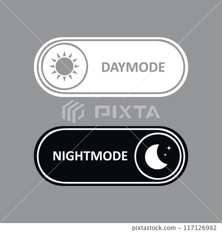 day and night button with sun and moon vector illustration day and night button with sun and moon vector illustration 117126982