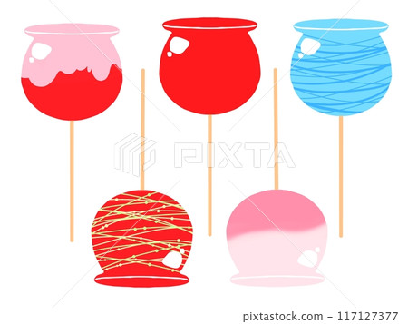 Various candy apple ingredients Various candy apple ingredients 117127377