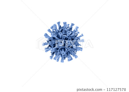 Virus cell model isolated on white 117127578