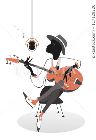 guitar, guitarist, man 117129220