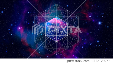 Mystical sacred geometry vector symbol. Spirituality, harmony 117129268