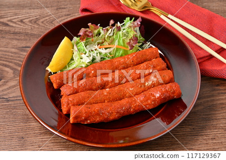 Seekh kebabs, minced meat dishes, skewers, meat dishes, ethnic dishes. 117129367