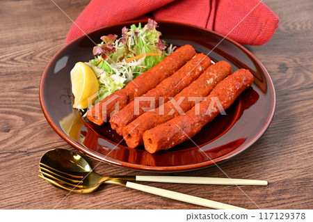 Seekh kebabs, minced meat dishes, skewers, meat dishes, ethnic dishes. Seekh kebabs, minced meat dishes, skewers, meat dishes, ethnic dishes. 117129378