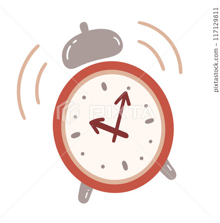 Vector illustration of ringing alarm clock Vector illustration of ringing alarm clock 117129811