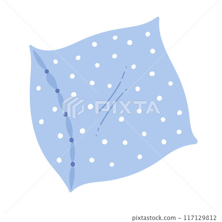 Vector color illustration of pillow 117129812
