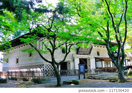 Summer scenery of the Arhat Hall at Hoonji Temple in Morioka City 117130420