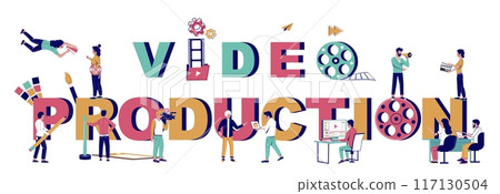 Video production poster background template vector illustration 117130504