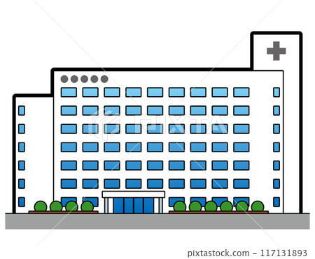 Hospital illustration front 117131893