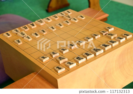 Shogi board and game seats 117132313