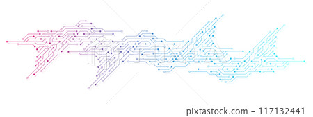 Abstract background with technology circuit board texture. Modern electronic motherboard texture. Engineering and communication concept for header, web banner, website, presentation. 117132441