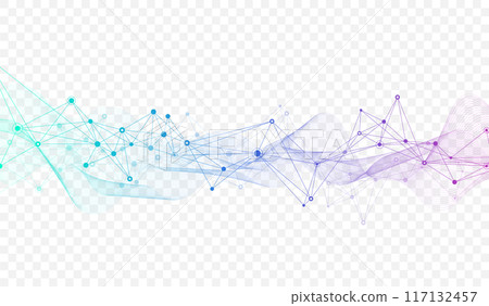 Global network connection banner design template. Header social network communication in the global business concept. Big data visualization. Internet technology 117132457